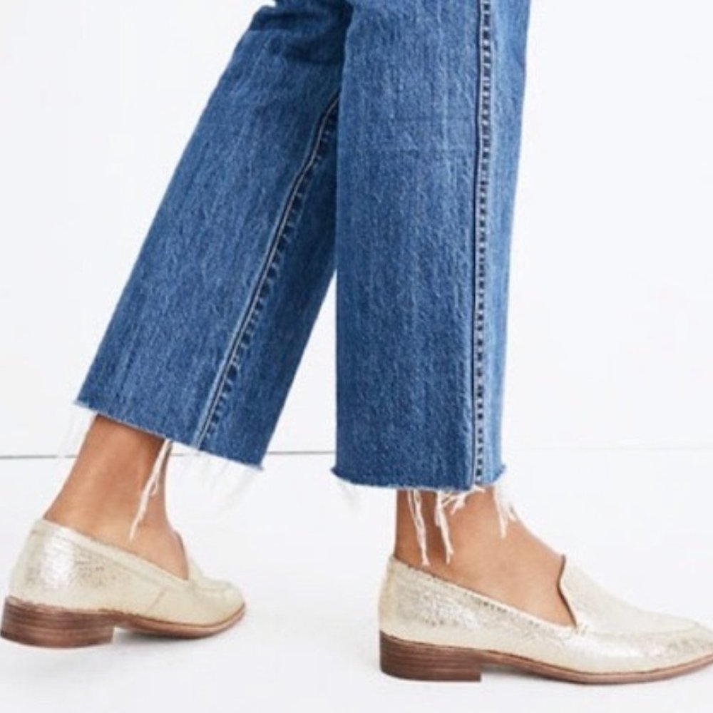 Madewell The Frances Loafer in Crackle Metallic